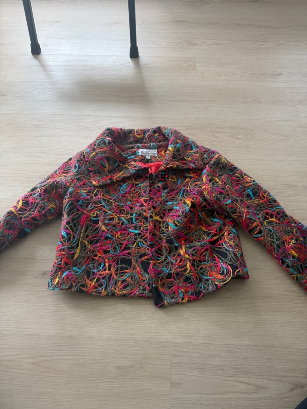 Multicolor Loop-Detail Women's Blazer Jacket